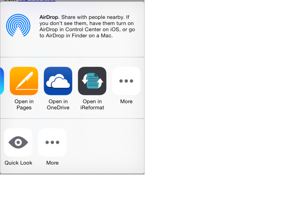 iReformat: iOS App Resume Selection Screen