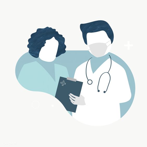 animated picture of two doctors communicating